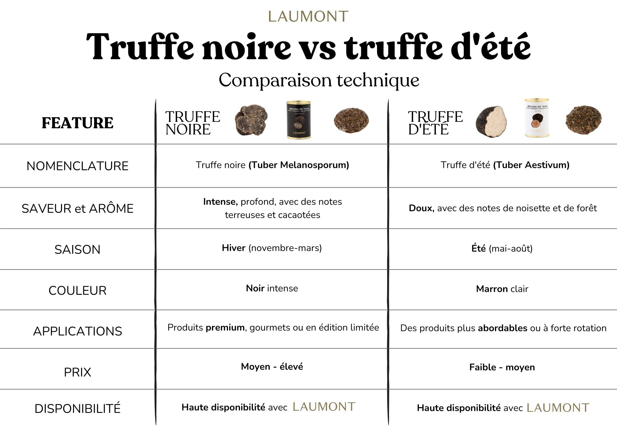 Truffe noire ou truffe d'été ? Comparatif pour les applications industrielles
